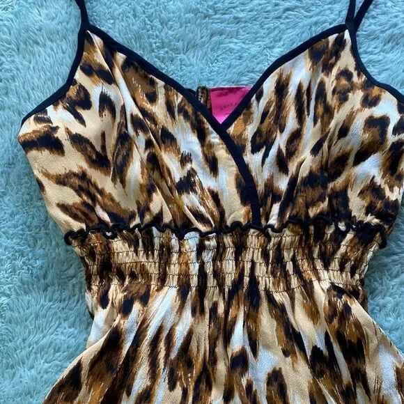 Animal Print Mini spaghetti Strap Dress - Picture 1 of 6